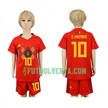 Camiseta de fútbol Bélgica Hazard 10 Niño 1ª equipación Mundial 2018 Camiseta de fútbol Bélgica Hazard 10 Niño 1ª equipación Mundial 2018